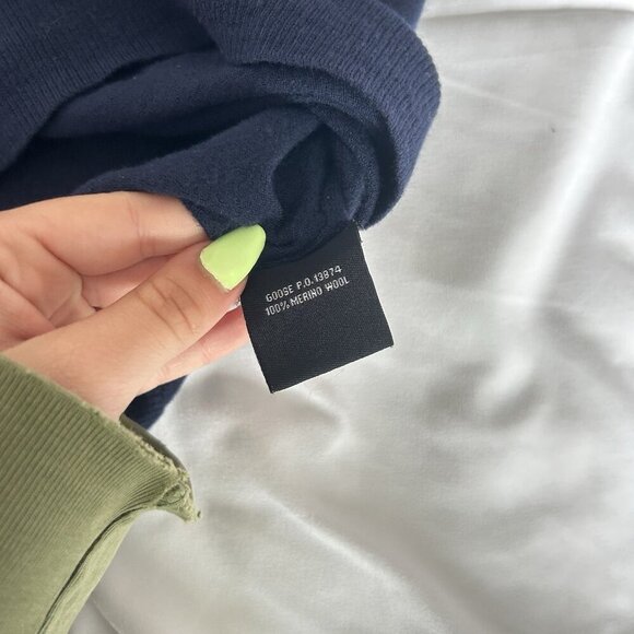 Kartel Sweater Pullover Mens XL Merino Wool 1/4 Zip Golf Pullover Navy Blue - Picture 4 of 8